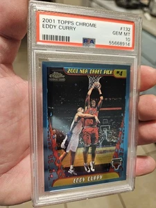 2001 Topps Chrome Eddy Curry RC #132 RC PSA 10 - Bild 1 von 2