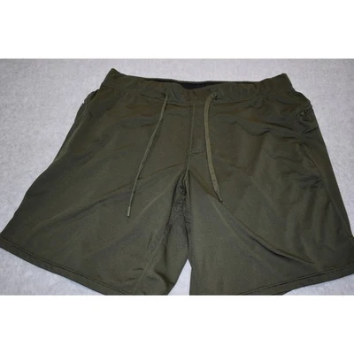 Hylete Shorts Men Size Large Above Knee Gym Workout 9" Inseam Green Draw Strings - Image 1 of 4