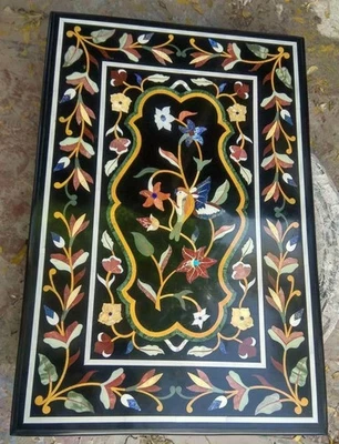 3'x2' Marble Table Top antique Mosaic Dining Coffee Corner Center inlay o147 - Image 1 of 4