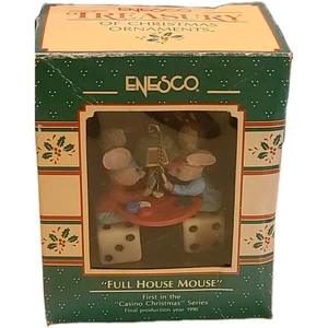 Enesco Treasury Of Christmas Full House Mouse First In Series 1990 Ornament - Picture 1 of 3
