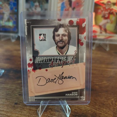 2013-14 ITG Enforcers Series Two Hockey Dave Hanson auto!   - Image 1 of 2