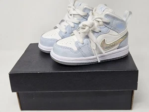 Toddler's Jordan 1 Mid SE Blue Tint/Ice Blue (FQ9116 400) 4C - Picture 1 of 5