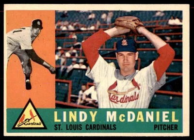 1960 Topps Lindy McDaniel St. Louis Cardinals #195 - Imagem 1 de 2