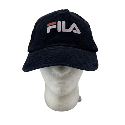 Sombrero FILA de Colección Para Hombre Talla Única Negro Algodón Pana Ajustable Snapback Foto 1 de 4