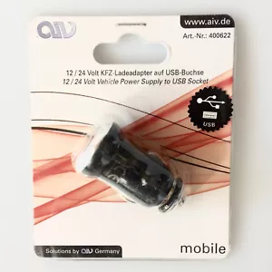 Adaptador de carga coche 12V 24V conector a toma de carga USB AIV 400622 # 600068 - Imagen 1 de 1