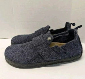 Birkenstock Zermatt HL Navy Slippers 34 Womens Size 3 Narrow Wool Blend Uppers - Picture 1 of 11