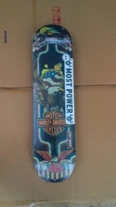 Harley Davidson Skateboard Skate Deck Deadstock New Dark Star - Picture 1 of 10