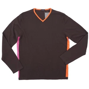 Cruciani Dark Brown Cotton Sweater with Contrasting Details M (Eu 50) NWT - Picture 1 of 5