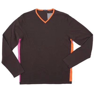 Suéter Cruciani Algodón Marrón Oscuro con Detalles en Contraste M (Eu 50) Nuevo Con Etiquetas Foto 1 de 4