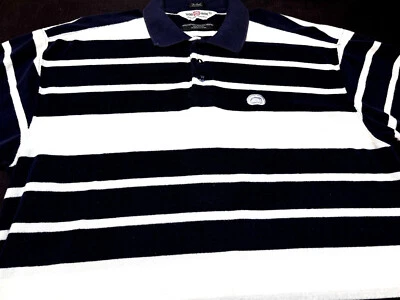 Ecko Unltd Mens Pullover Knit Short Sleeve Black White Stripe Logo Shirt XL - Image 1 of 4