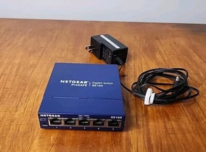 NETGEAR ProSAFE GS105 v5 5-port Gigabit Ethernet Switch w/ AC Adapter - Picture 1 of 7