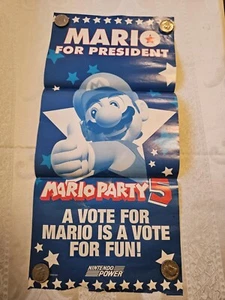 Mario for President Poster Nintendo Power 2003 10,5x22,5" Mario Party 5 Gamecube - Bild 1 von 6