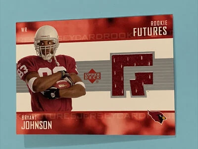 2003 Upper Deck Bryant Johnson Rookie Futures Relic #RF-BJ Arizona Cardinals RC - Image 1 of 2