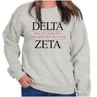 Licensed Delta Zeta Sorority Greek College Womens Long Sleeve Crew Sweatshirt