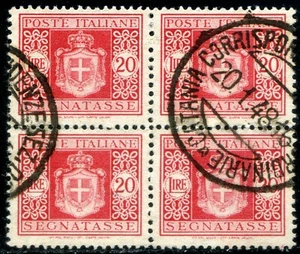 Luogotenenza 1945 Segnatasse n. 96 quartina usata (l291) - Picture 1 of 2