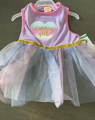 SIMPLY DOG PURPLE PINK TRIM GOLD ACCENT "DREAM GIRL" Dress Puppy/Dog small - Image 1 of 3