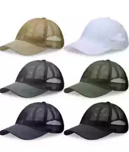 6 pack adjustable adult Mesh Caps 6 different colors - Picture 1 of 4