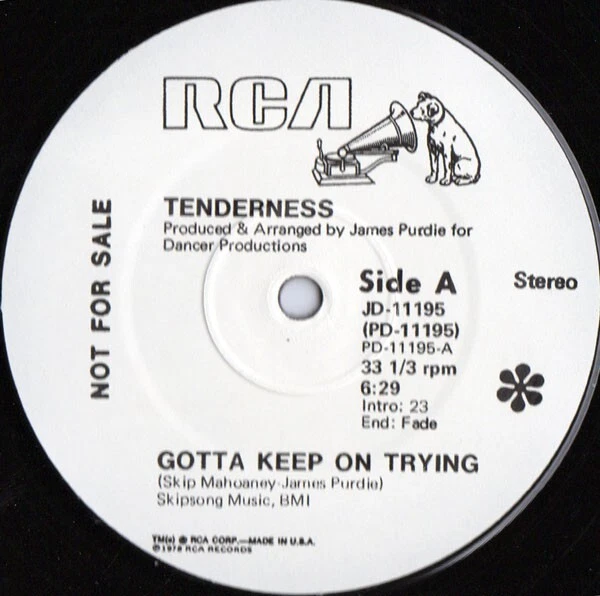 TENDERNESS '' GOTTA KEEP ON TRYING " / " TELLY LOVE " NEW 12 DANCE DISCO RE-ISSU - Image 1 of 1
