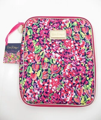 LILLY PULITZER NOVO COM ETIQUETAS ESTOJO ORGANIZADOR FÓLIO PORTFÓLIO FEMININO ROSA FLORAL CONFETTI - Imagem 1 de 4