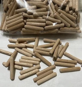 500 pasadores de toalla de madera dura acanalada 5x30 mm extremos biselados parte # 267.83.030 - Imagen 1 de 1
