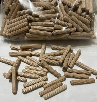 500 Fluted Hardwood Dowel Pins 5x30mm Beveled Ends Häfele Part# 267.83.030