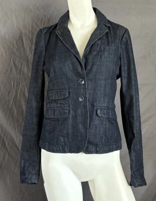 Blazer Chaqueta Vaquera Pilcro Letterpress Anthropologie Talla XS Azul Excelente Foto 1 de 4