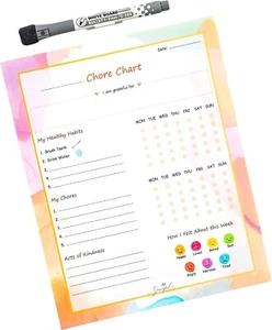 Reusable Chore Chart Sticky Note Daily Routine Chart for Kids Behavior Chart-B6 - Picture 1 of 6