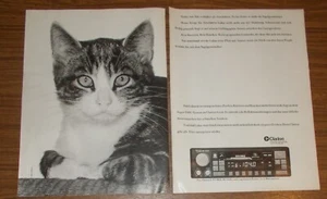 Seltene Werbung CLARION E 951 MKII Autoradio Katze 1984 - Picture 1 of 1