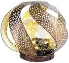 LED-Dekoleuchte Swing Weltbild beleuchtete Glas-Kugel Kupfer &#216; 15 cm Deko B-WARE