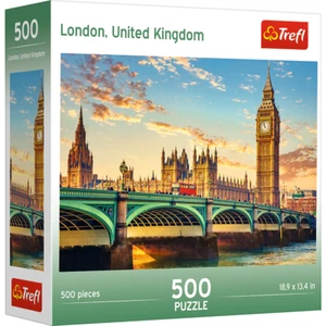 Trefl Red 500 Piece Jigsaw Puzzle - London United Kingdom - Picture 1 of 5