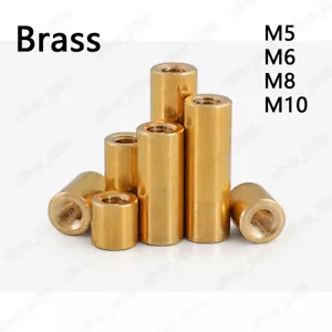 Messing Verlängerung Rundmuttern Abstandshalter Säule M5 M6 M8 M10 - Bild 1 von 6