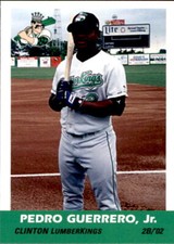2002 Clinton Lumberkings Grandstand #2 Pedro Guerrero Jr Dominican Republic Card