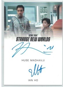 Star Trek Strange New Worlds autograph card Huse Madhavji and Ian Ho  DUAL