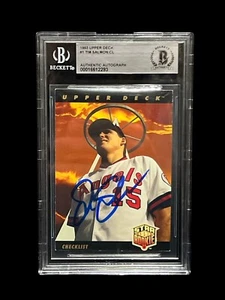 TIM SALMON CALIFORNIA ANGELS SIGNED AUTOGRAPH 1993 UPPER DECK #1 BECKETT BAS COA - Picture 1 of 2