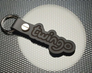 TWINGO SCHLÜSSELANHÄNGER SCHWARZ LEDER O OL - Bild 1 von 8