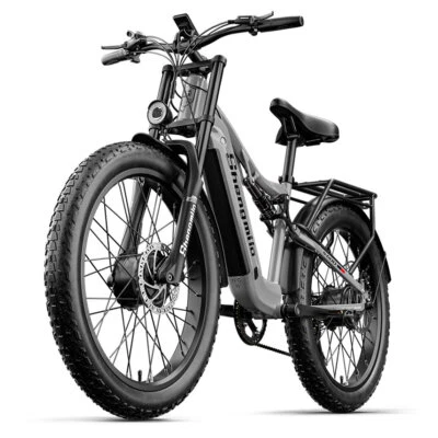SHENGMILO Elektrofahrrad 26Zoll E Mountain bike Doppelmotor-1000W*2 City E bike 17.5AH 48V