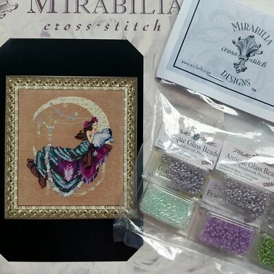 Mirabilia Moon Flowers Cross Stitch Chart and Embellishment Pack MD137 - Image 1 of 4