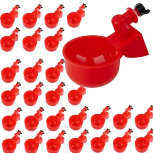 12/24X Automatic Water Cups Poultry Drinker Waterer Chicken Duck Quail Drinking - Picture 1 of 47
