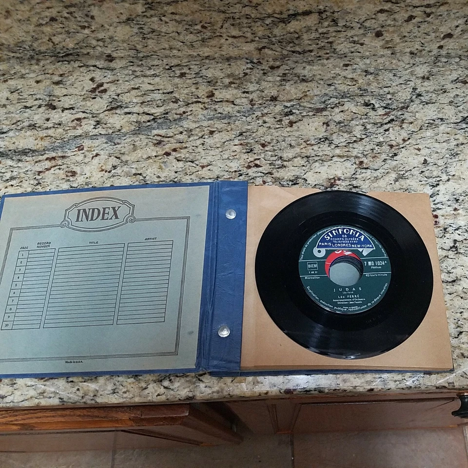 9- Vintage  France Jazz 45 Records Edith Piaf Leo Ferre Barelli Becaud Giraud - Imagem 1 de 4