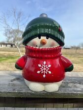Charming 13” Hallmark Snowman Ceramic cookie jar