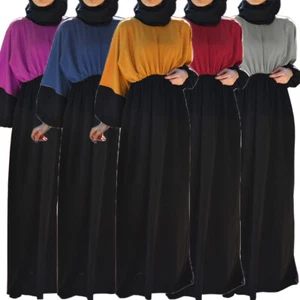Ramadan Abaya Women Muslim Casual Long Maxi Dress Dubai Kaftan Islamic Arab Gown - Foto 1 di 32