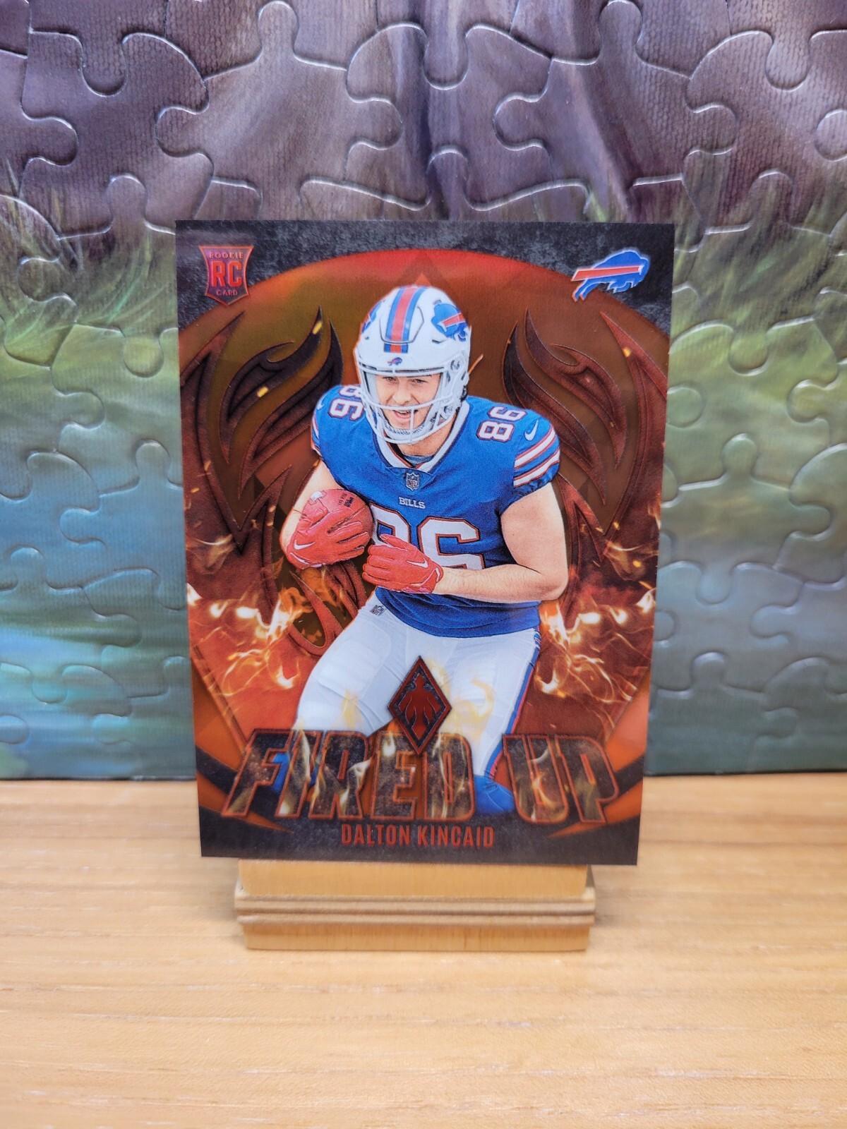 2023 Panini Phoenix Dalton Kincaid Fired Up Orange /75 Rookie Buffalo Bills