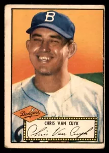 1952 Topps Chris Van Cuyk Rookie #53 Red Back GD Dodgers Baseball Card - Picture 1 of 2