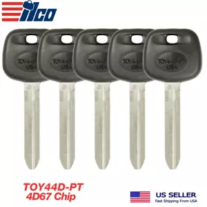 5X Llave de transpondedor ILCO para Toyota Scion TOY44D-PT Texas 4D67 chip - Imagen 1 de 1