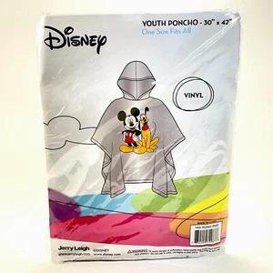New Jerry Leigh Disney Youth Classic Mickey Mouse and Pluto Rain Poncho - Picture 1 of 3