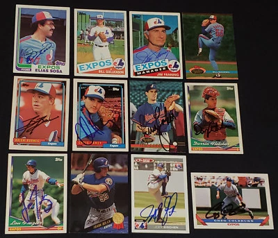 1980/2000's - MONTREAL EXPOS - BASEBALL - MLB - AUTOGRAPHS - CARDS (12) ORIGINAL - Image 1 of 4