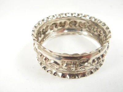 ANILLO SERVILLETERO VICTORIANO ANTIGUO PLATA ESTERLINA MACIZA William Davenport 1903 Foto 1 de 4