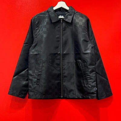 STUSSY TONAL CHECK JACKET BLACK - Image 1 of 2