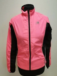 L659 WOMENS KARRIMOR RUN BLACK PINK ZIP TRAINING TOP UK SIZE XS 8 EU 36 - Picture 1 of 3