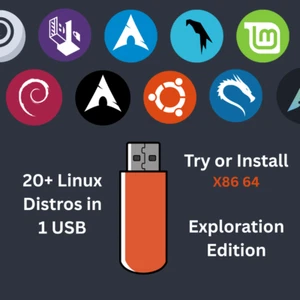 32GB Multi-Boot Linux USB Stick – 20+ Live Distros & Rescue Tools - Picture 1 of 12
